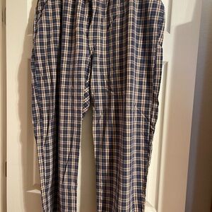 St. John's Bay Navy and White Plaid Sleeping Pants XL